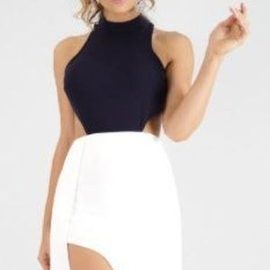 ShowPo Maxi Backless Dress Grey/White